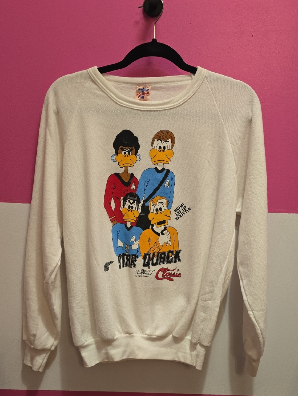 80s 'Star Quack' Star Trek Graphic Crewneck Sweater